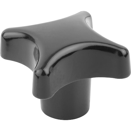 Kipp Palm Grip Plastic Coated D1=63 H=42, Form:C, Grey Cast Iron Black, D=12 K0682.212